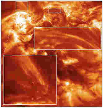 火箭发射的Hi-C摄像机捕获太阳日冕的详细图像