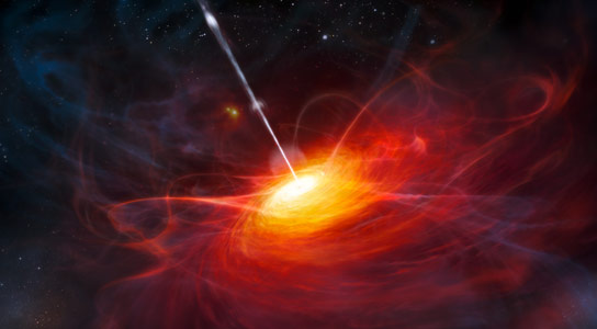 天体物理学家记录了Quasar辐射的巨大力量