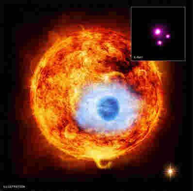 Chandra首次观看一个黯然失像exoplanet