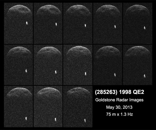 第一个雷达图像显示小行星QE2有自己的月亮