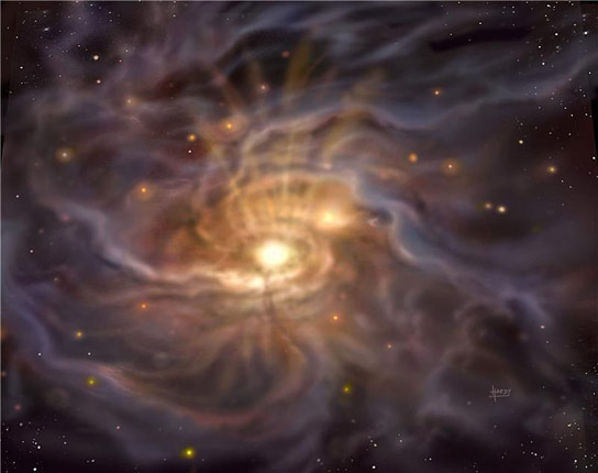 天文学家观测银河系一颗巨大恒星的诞生