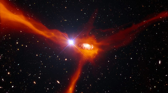 天文学家在附近的气体上查看遥远的星系喂养