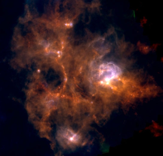 Herschel意见Star Factory NGC 7538