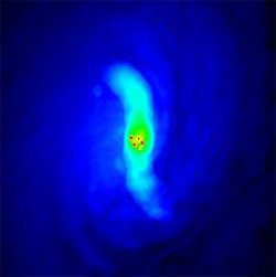 研究人员在Galaxy NGC 2110的黑洞周围发现年轻的明星集群