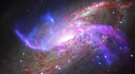 钱德拉（Chandra）展示了NGC 4258的新合成图像