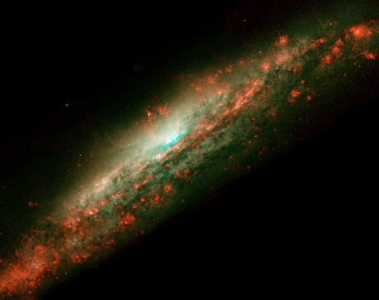 Galaxy NGC 3079的哈勃图像
