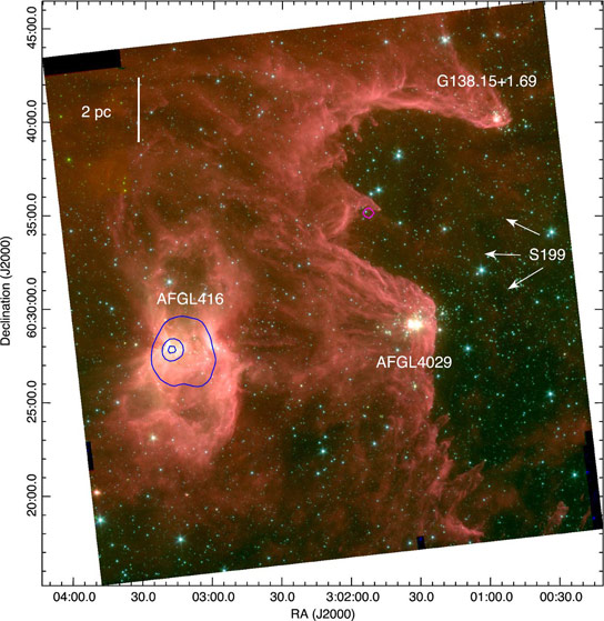 Spitzer揭示了大规模新星的集群