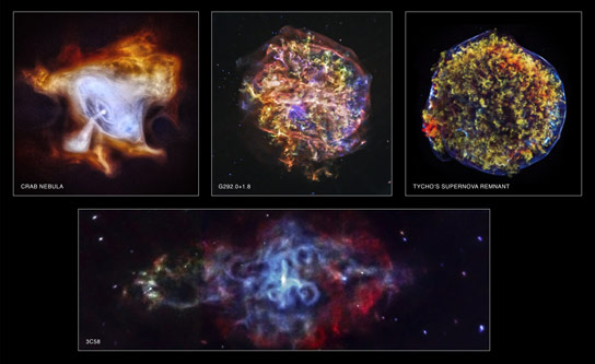 美国宇航局发布四张新图片，以庆祝Chandra的15周年