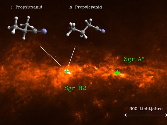 天文学家检测靠近银河系中心的异丙基氰化物
