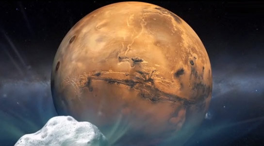 美国宇航局为彗星准备与火星的紧密遭遇