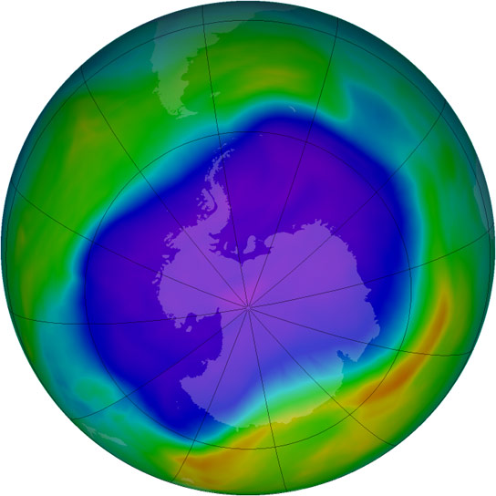 地球的大气中含有大量消耗臭氧层的化合物