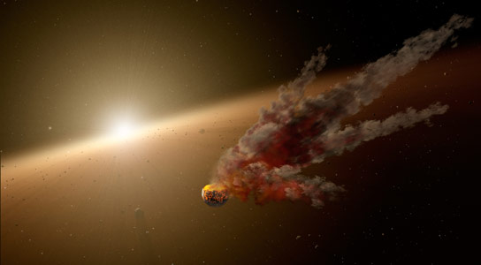 Spitzer太空望远镜观察大型小行星之间的碰撞