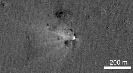 LRO SpaceCraft捕获了Ladee的月球冲击火山口的形象