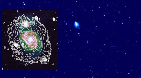 Lofar观察Galaxy M51中的宇宙粒子和磁场