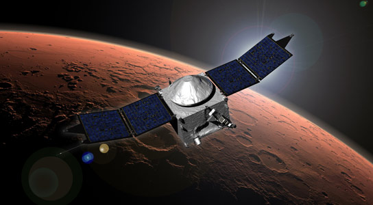 MAVEN航天器成功进入火星轨道