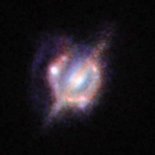 新图像提供了遥远宇宙的合并星系的最佳视图