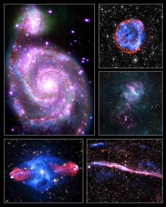 Chandra发布五张新图片，以庆祝国际光达