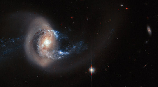 哈勃望远镜的观点螺旋Galaxy NGC 7714