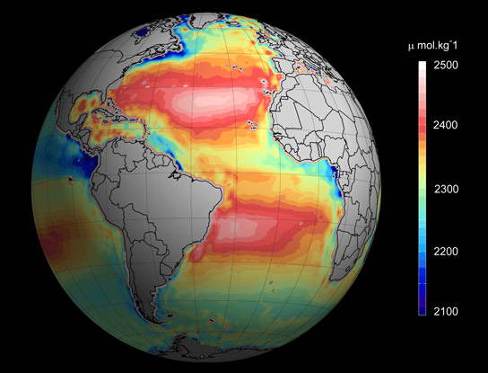 基于卫星的海洋酸化评估
