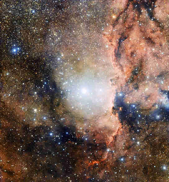 新的VLT图像显示星形集群NGC 6193和Nebula NGC 6188