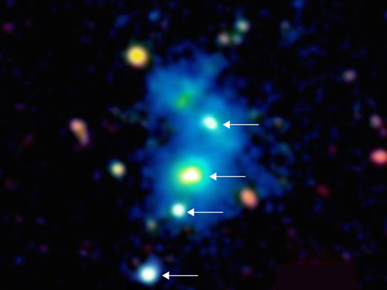 珍稀的Quasar四重奏揭示了遥远宇宙中的大规模结构
