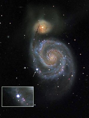 天文学家图片Supernova Sn 2011dh的扩展壳