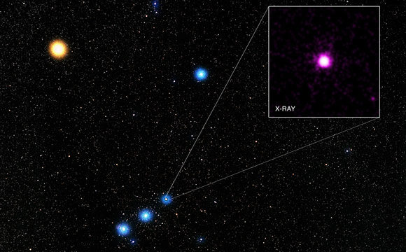 不只是对视：钱德拉（Chandra）仔细观察了猎户座地带的三角洲猎户座（Delta Orionis）