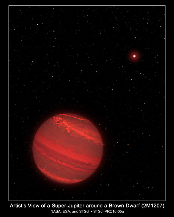 哈勃衡量'超木星'Exoplanet 2M1207B的旋转