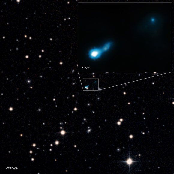 Chandra从一个非常遥远的黑色发现了一架喷射