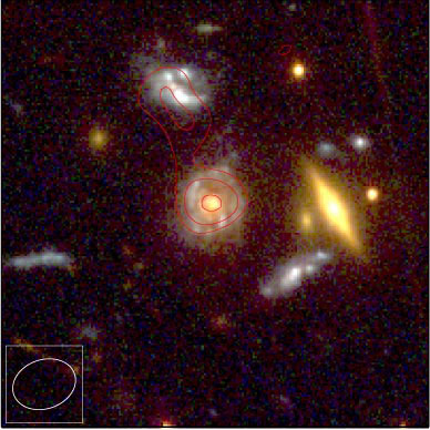 天文学家通过引力透镜发现远程无线电星系