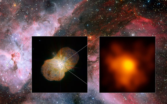 VLT为ETA Carinae的日期提供最高分辨率图像