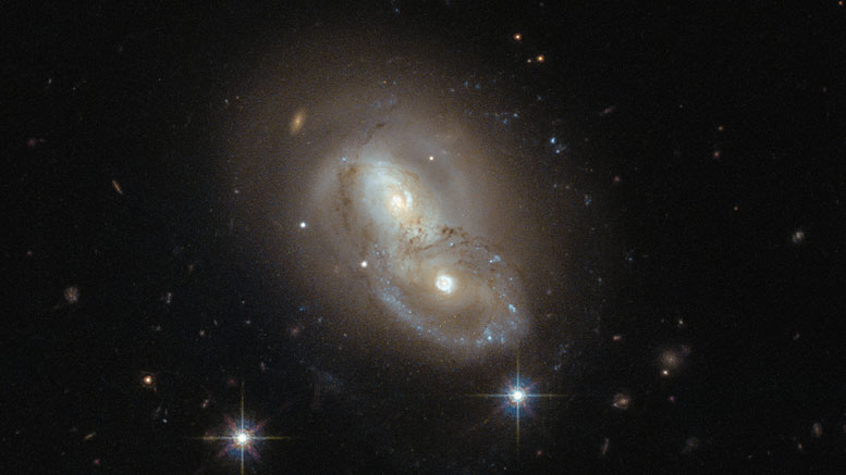 哈勃太空望远镜一周的影像–不寻常的银河IRAS 06076-2139
