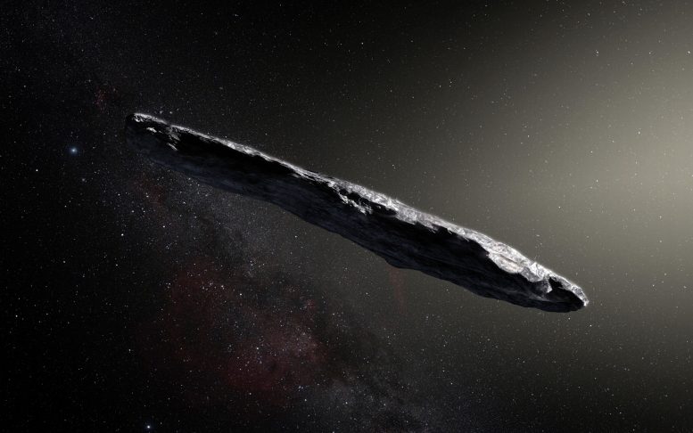 VLT显示了第一个星际的小行星'oumuamua就像以前没见过