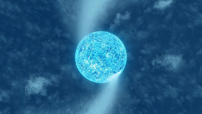 超巨星Zeta瞳孔在恒星风中驱动螺旋的斑点