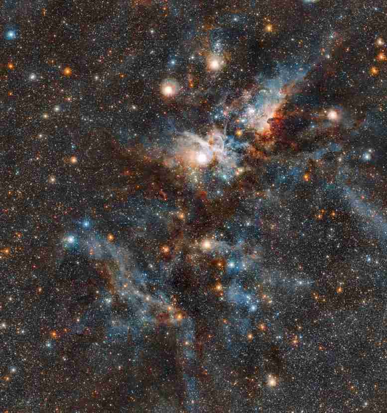ESO的Vista望远镜揭示了Carina星云的星际问题