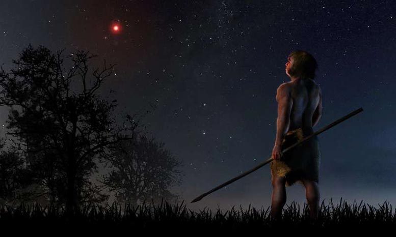 一颗受太阳干扰的恒星和小行星70,000年前
