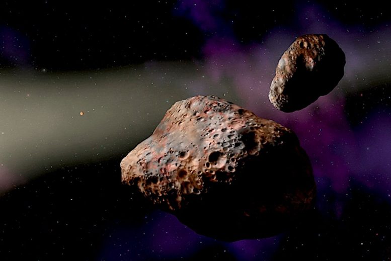 不寻常的一对小行星揭示了早期行星摇摆的证据