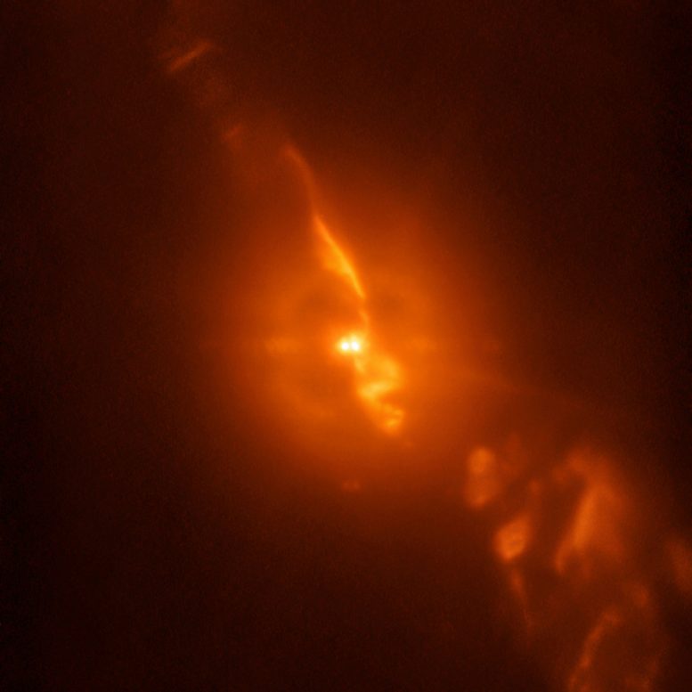 天文学家捕获湍流恒星关系的戏剧性细节