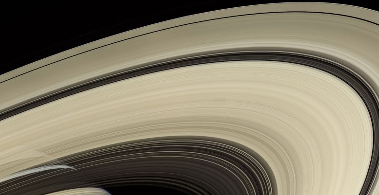 土星的半透明环令人惊叹的cassini形象