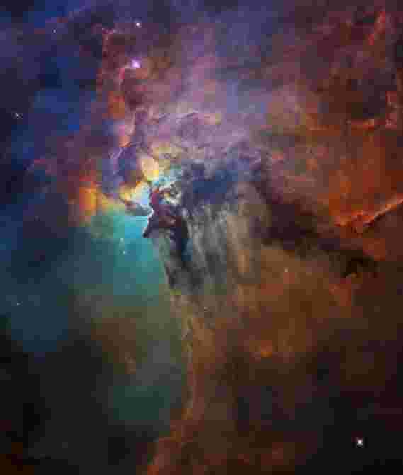 哈勃望远镜28周年纪念影像捕捉到泻湖星云bul绕的心脏