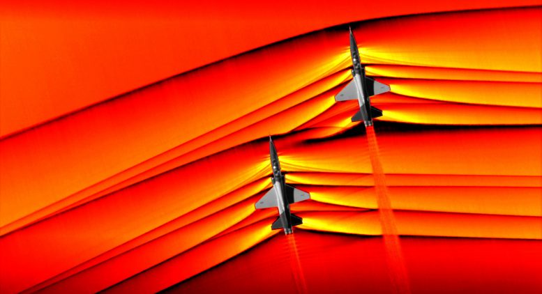 捕获超音速冲击波相互作用的第一个空到空气图像