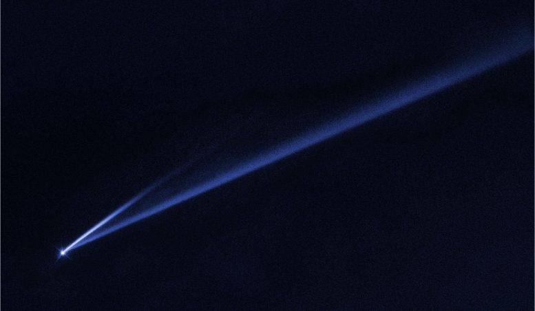 哈勃望远镜视图旋转小行星分开