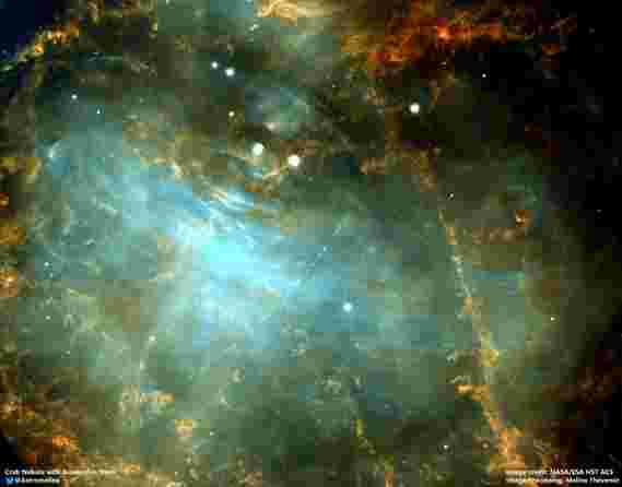 小行星照片蟹星云 - 公民天文学家在哈勃图像中找到成千上万的小行星