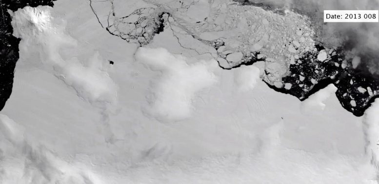 温暖的海水袭击南极冰架的颠倒“河” [视频]
