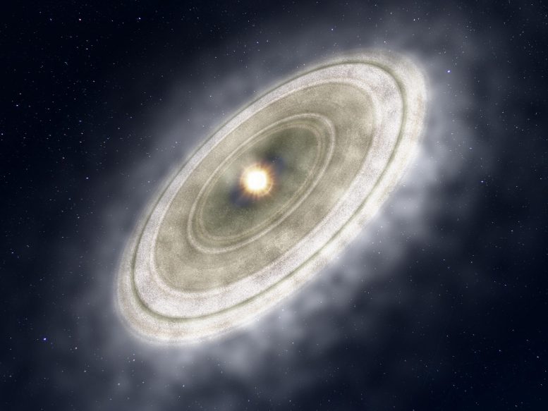 发现围绕年轻恒星的巨大气盘后行星形成理论受到质疑