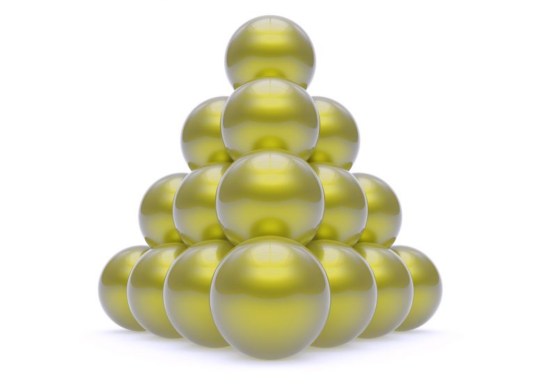 金色原子的簇形成特殊的金字塔形状 - 第一次显着的结构成像