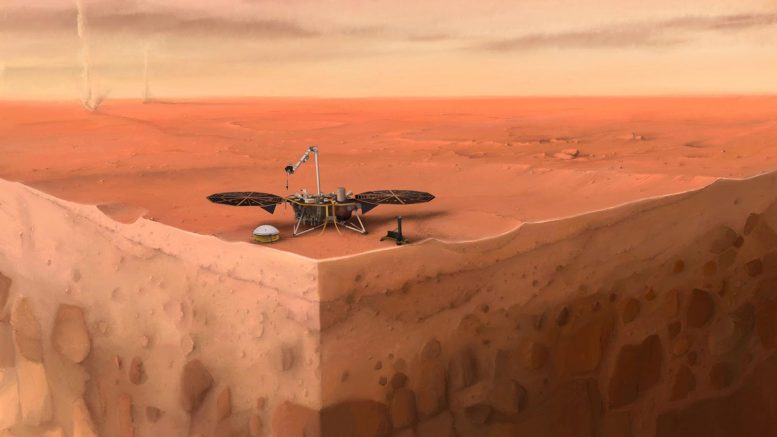 火星InSight着陆器在红色星球表面上方和下方产生了令人惊讶的一年的发现