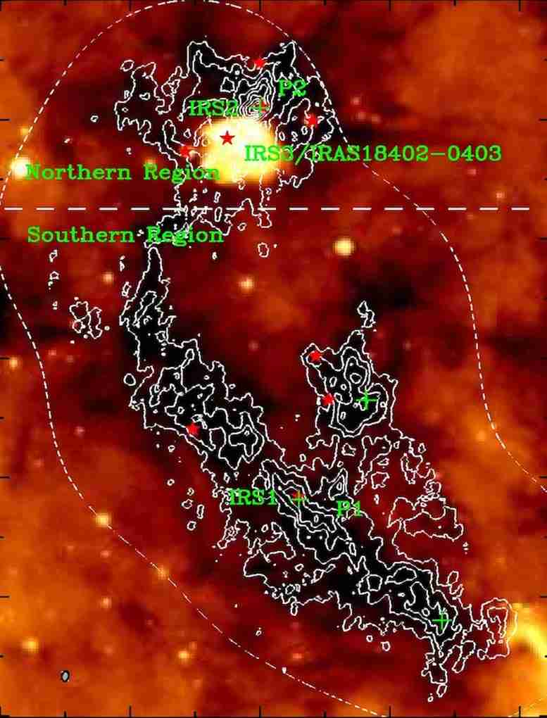 Alma揭示了大规模恒星形成的早期阶段的磁场