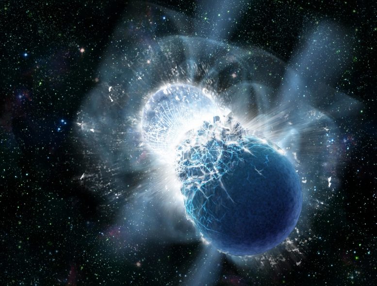 碰撞的中子星仅产生少量的金，创造了一个天文学之谜