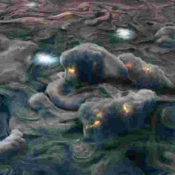 美国宇航局的朱诺斯通船揭示了木星的异常电阻：“浅闪电”和“蘑球”